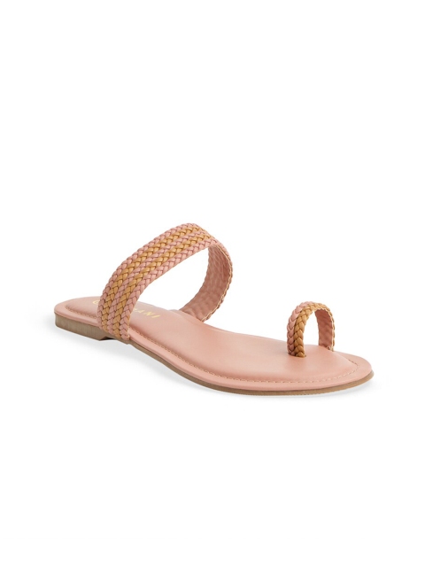 

ERIDANI Women Peach-Coloured One Toe Flats