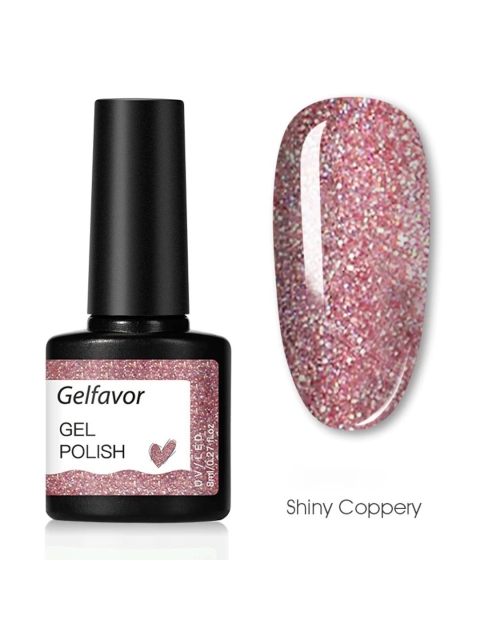 

Gelfavor UV / LED Hybrid Gel Nail Polish 8 ml - Shiny Coppery, Pink