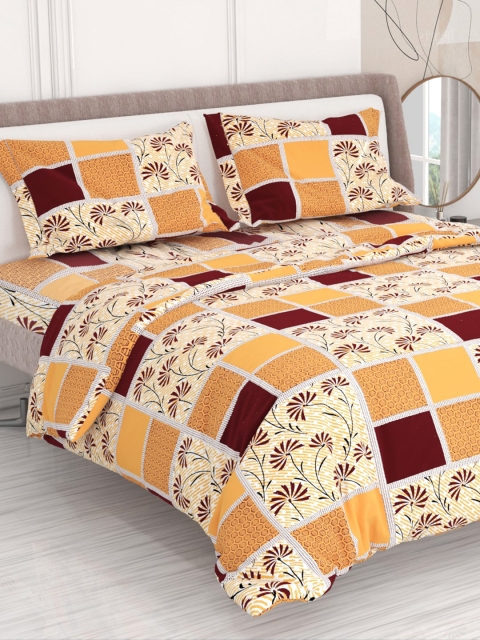 

EXORA Unisex Orange Bedsheets
