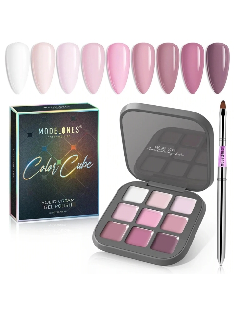 

Modelones Grapefruit 9 Shades in 1 Palette Cream Gel UV Nail Polish, Multi
