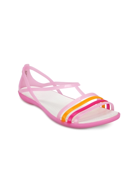 

Crocs Women Pink & Orange Isabella Colourblocked Flats