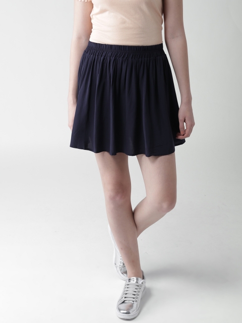

FOREVER 21 Navy Mini Flared Skirt, Navy blue