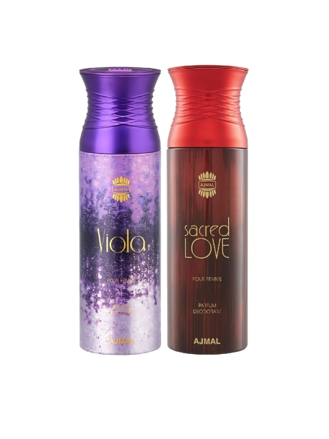 

Ajmal Set Of 2 Sacred love Deodorant 200ml, Purple