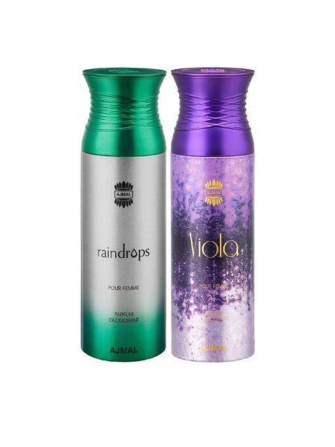

Ajmal Set of 2 Raindrops & Violaher Deo 200ml, Green