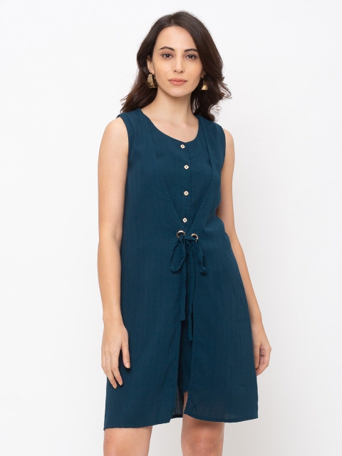 

La Aimee Navy Blue & botanical garden Dress