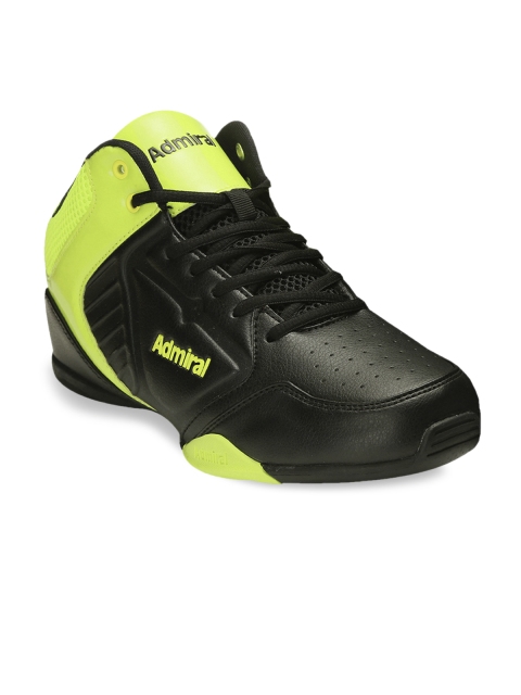 

Admiral Men Black & Lime Green Citron Karl Mid-Top Basketball Shoes