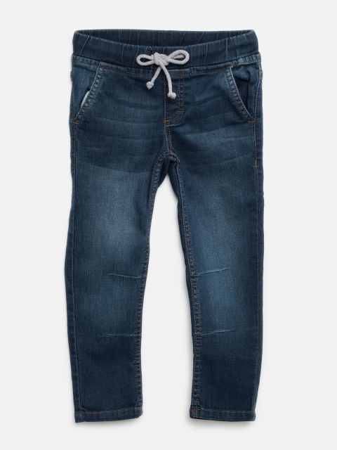 

YK Boys Blue Mid-Rise Clean Look Stretchable Jeans