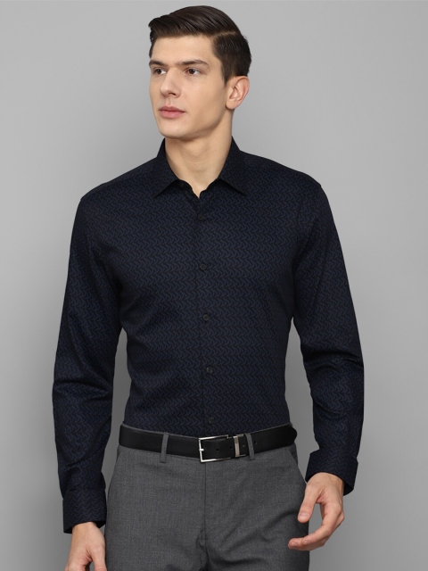 

Louis Philippe Men Navy Blue Slim Fit Printed Formal Shirt