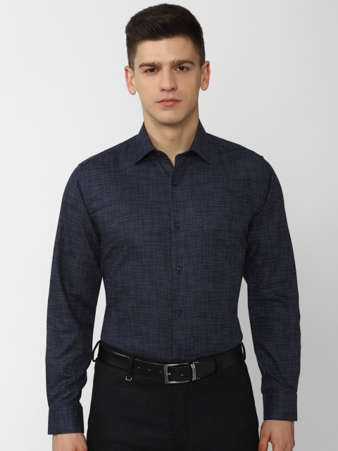 

Van Heusen Men Navy Blue Checked Formal Shirt