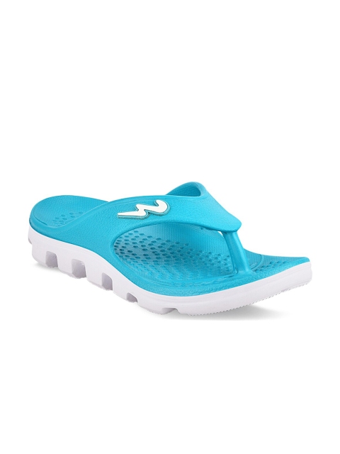 

Campus Women Blue & White Rubber Thong Flip-Flops