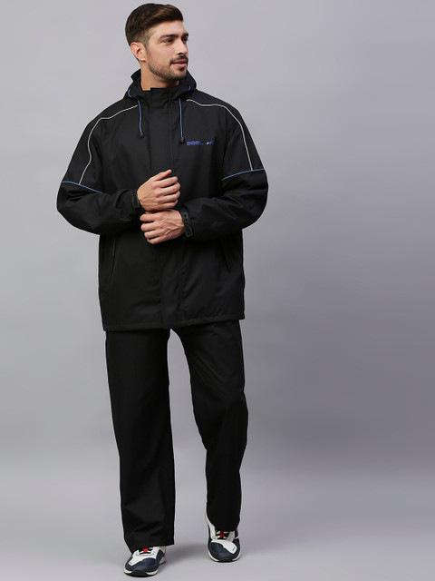 

Zeel Men Black Solid Reversible Rain Suit