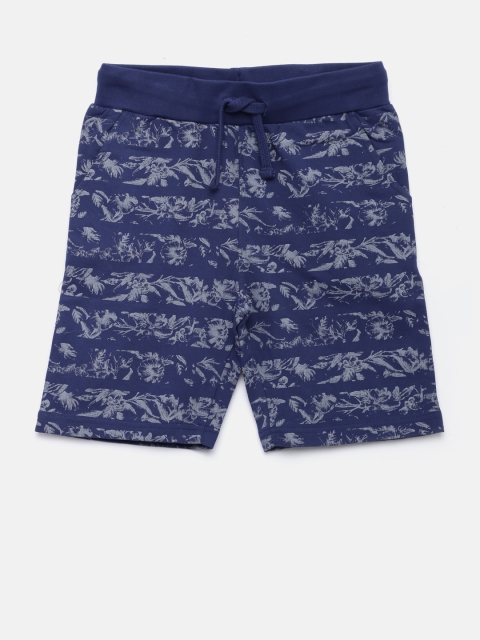 

Flying Machine Boys Blue Printed Regular Fit Regular Shorts