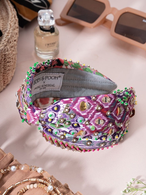 

Payal Singhal Women Multi-Coloured Embroidered Bandana Headband