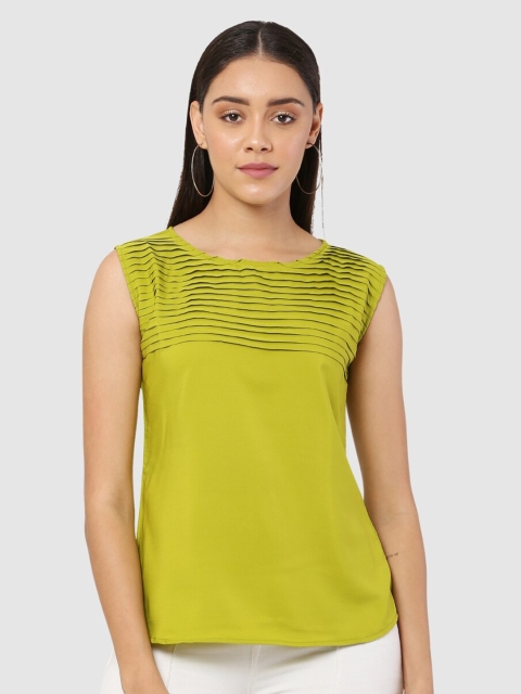 

The Label Bar Green Crepe Top