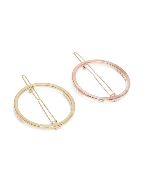 

I Jewels Set of 2 Gold-Toned Circular Hair Pins