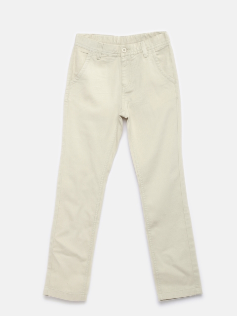 

Flying Machine Boys Beige Slim Fit Solid Chinos