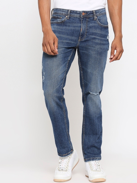 

LOVEGEN Men Blue Slim Fit Mildly Distressed Light Fade Stretchable Jeans