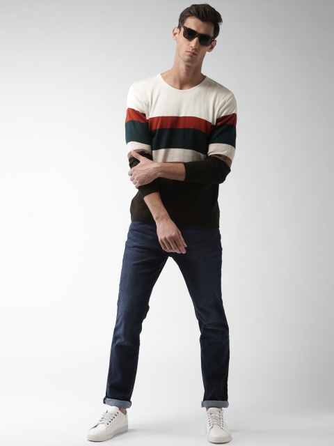 

Mast & Harbour Men Multicoloured Colourblocked Pullover, Multi