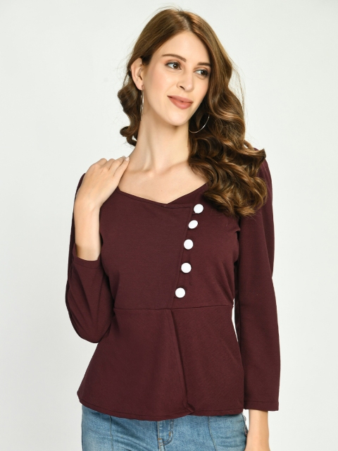 

IUGA Purple Peplum Top