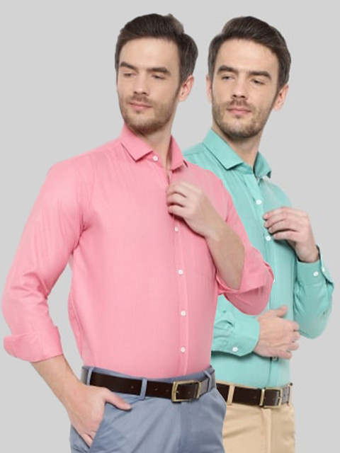 

Srey trends Men Green Comfort Slim Fit Formal Shirt