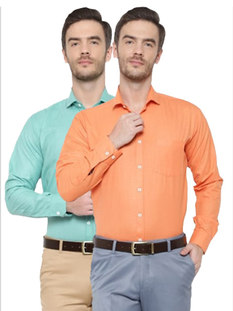 

Srey trends Men Green Comfort Slim Fit Formal Shirt