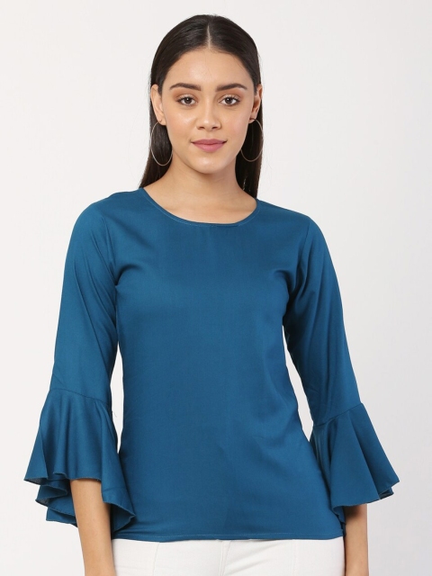 

The Label Bar Blue Bell Sleeves Top