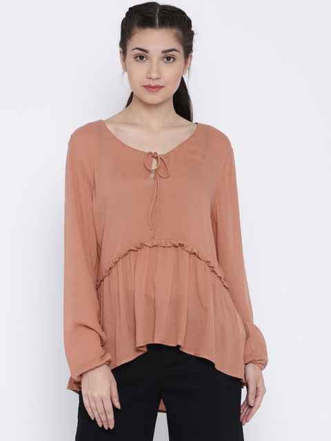 

ONLY Peach High-Low Top