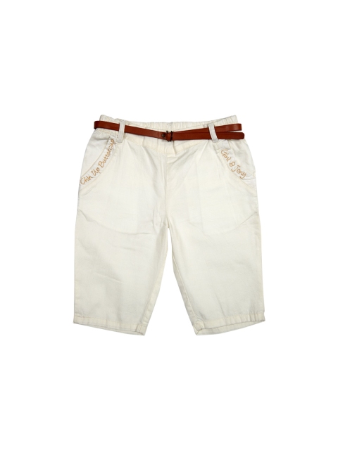 

Gini and Jony Girls Off-White Ankle-Length Capris