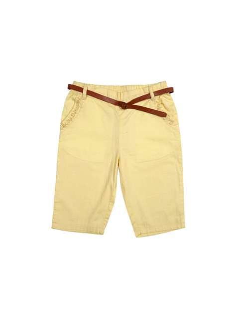 

Gini and Jony Girls Yellow Ankle-Length Capris