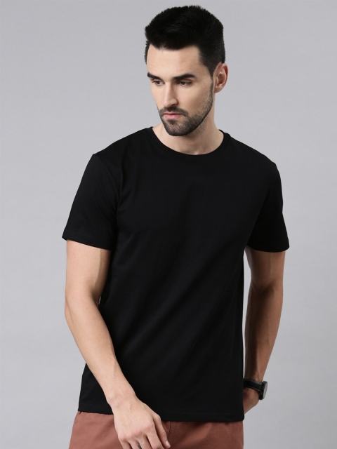 

macmerise Men Black Raw Edge T-shirt