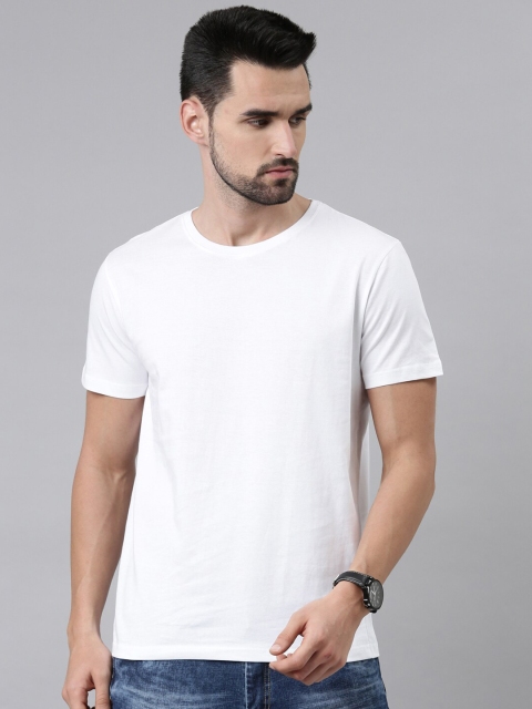 

macmerise Men White & ghost white Raw Edge T-shirt
