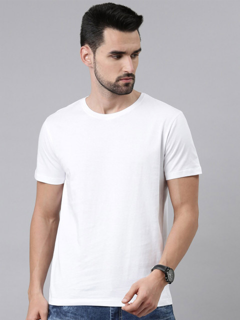 

macmerise Men White & ghost white Raw Edge T-shirt