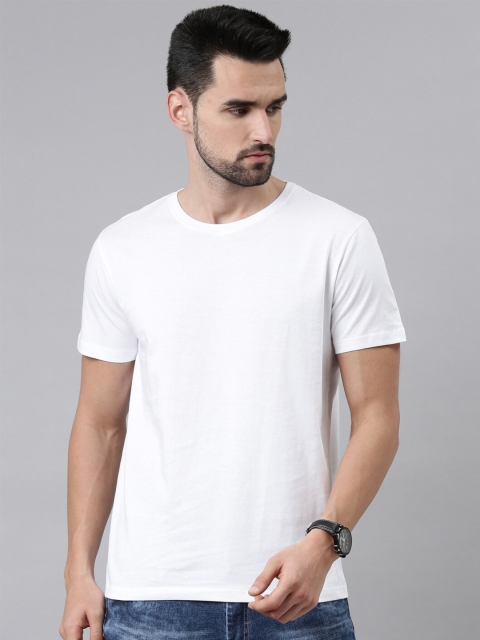 

macmerise Men White Raw Edge T-shirt