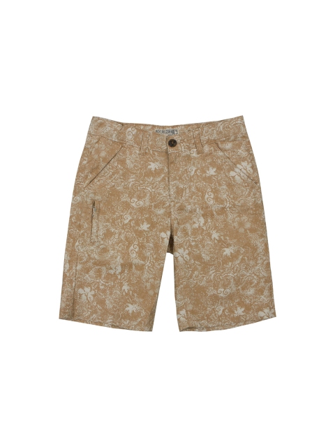 

Gini and Jony Boys Brown Printed Shorts