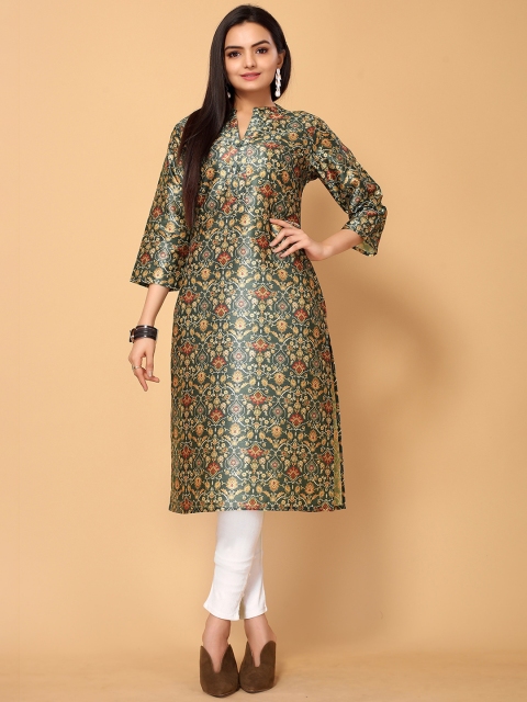 

Sangria Women Green Ethnic Motif Printed Kurtas
