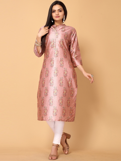 

Sangria Women Pink Block Printed Kurtas