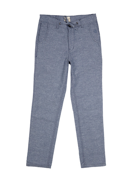 

Gini and Jony Boys Grey Regular Fit Solid Regular Trousers, Blue