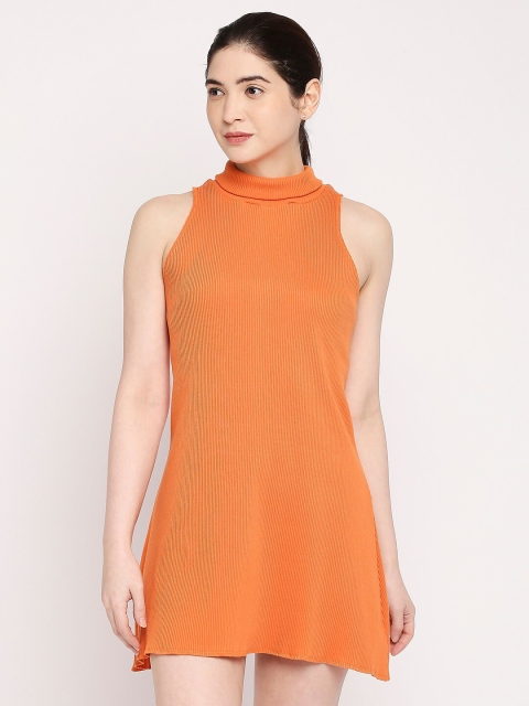 

Autumn Hues Orange A-Line Mini Dress