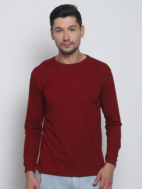 

Melangebox Men Maroon T-shirt