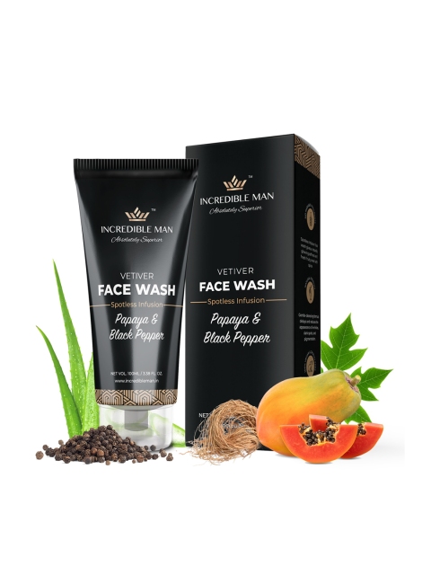 

Incredible Man Papaya & Black Pepper Face Wash 100ml, Orange