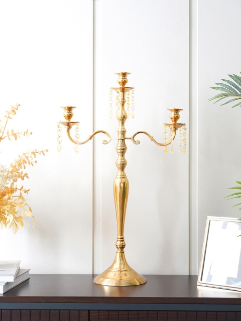 

Pure Home and Living Gold-Toned Solid Candelabra Candle Holders