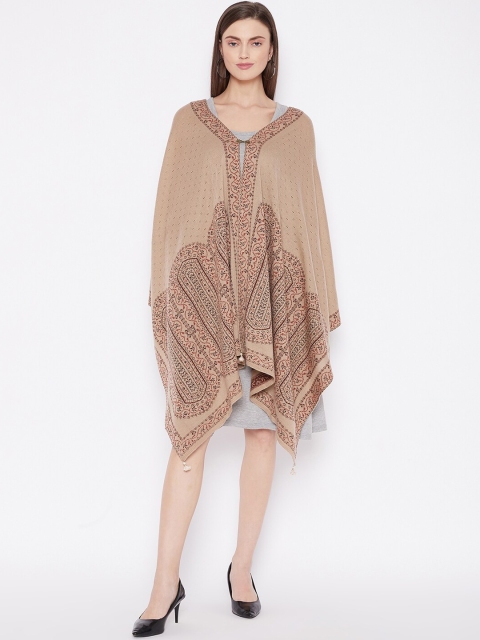 

Knitstudio Women Beige Ethnic Motif Printed Woven Shawl