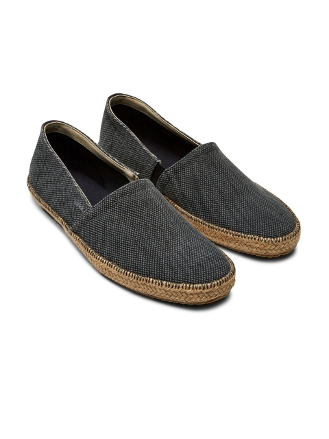 

next Men Charcoal Grey Canvas Jute Trim Espadrilles