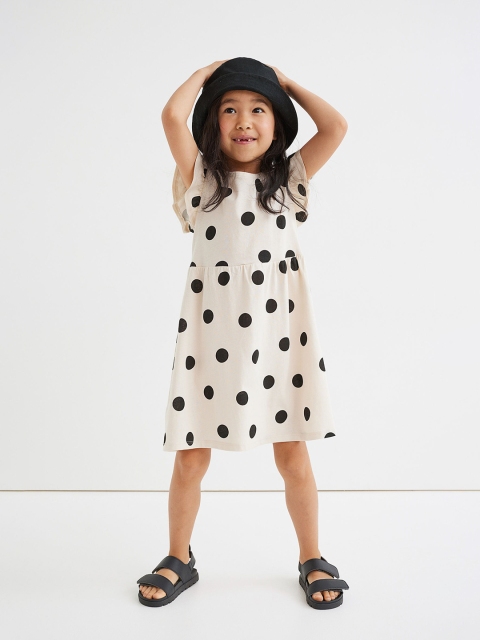 

H&M Beige Cotton Jersey Dress
