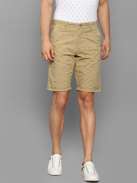 

Louis Philippe Sport Men Khaki Printed Slim Fit Shorts