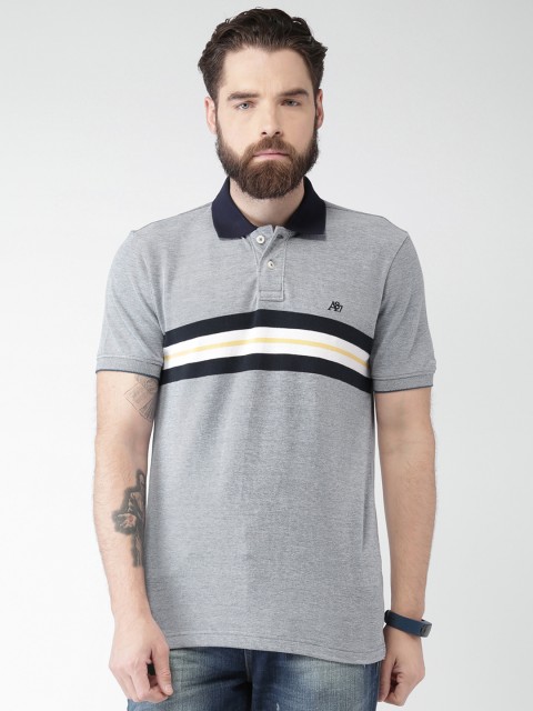 

Aeropostale Men Grey Polo T-shirt