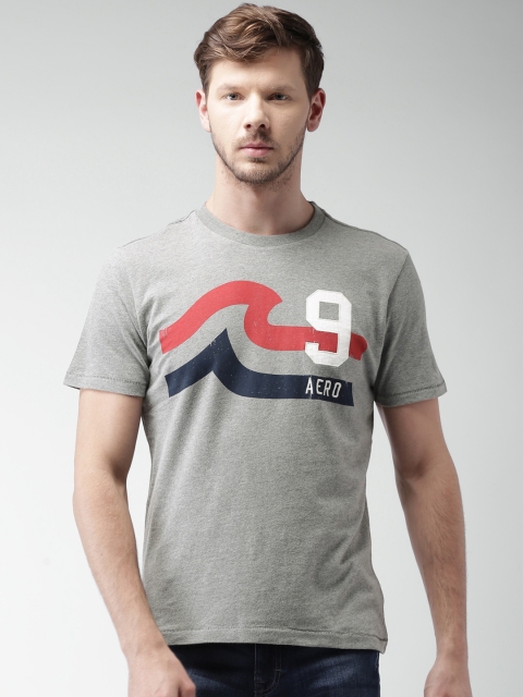 

Aeropostale Men Grey Printed Round Neck T-shirt