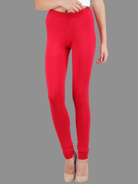 

SPIFFY Women Red Solid Plus Size Leggings