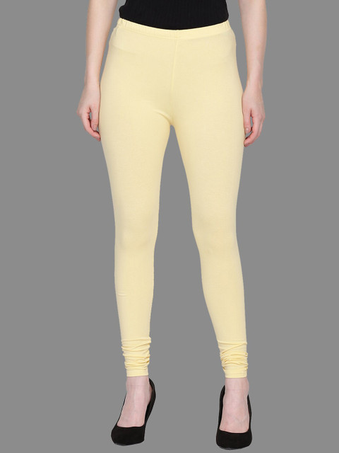 

SPIFFY Women Yellow Solid Plus Size Leggings