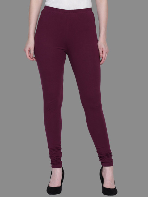 

SPIFFY Women Burgundy Solid Plus Size Leggings